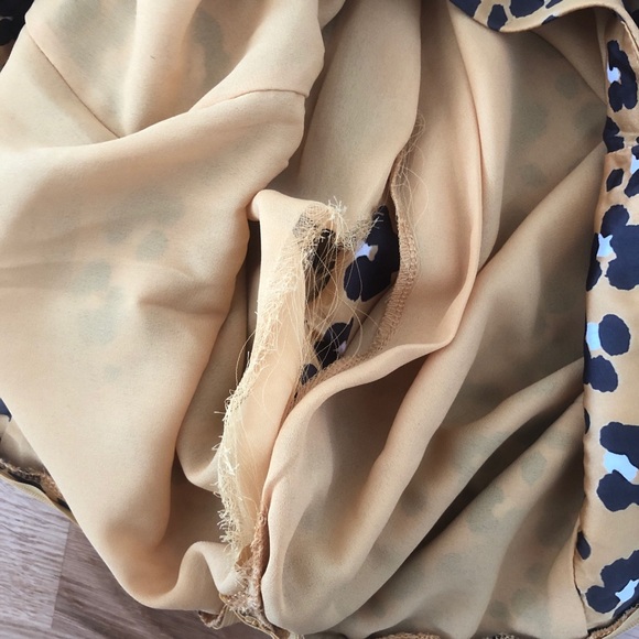 Cheetah leopard silk skirt yellow - Picture 6 of 6